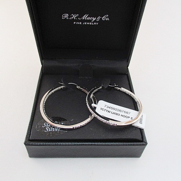 Macy's Jewelry - Macys Sterling Silver Hoops